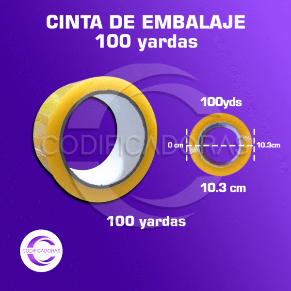 Cinta de embalaje transparente 2'' x 100 yardas (79) / Caja x72 unid