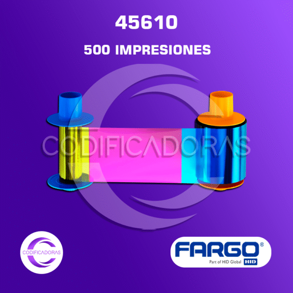 CINTA RIBBON FARGO YMCKO 45610 PARA IMPRESORA DE CARNETS DTC1500