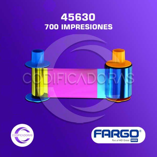 CINTA RIBBON FARGO YMCKO 45630 PARA IMPRESORA DE CARNETS DTC1500