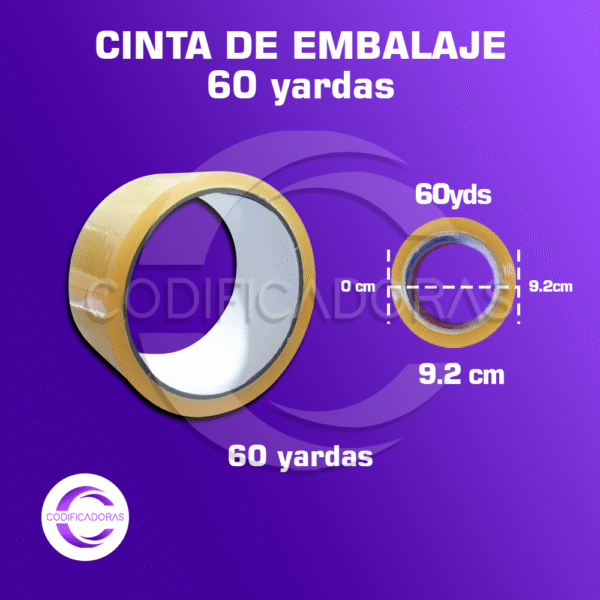 Cinta De Embalaje Transparente 2'' x 60 Yardas (60) / Caja X72 Unid