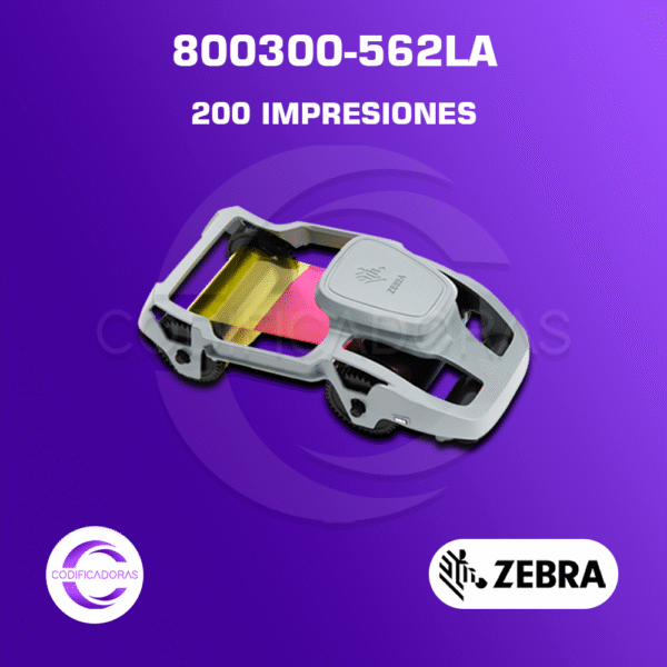 Cintas Ribbon Zebra 800300-562LA Efecto Perlado para impresora de carnets Zebra ZC300