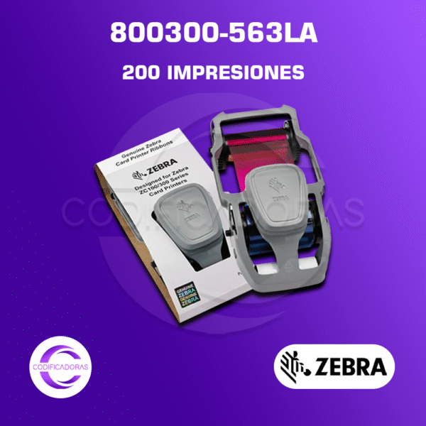 Cintas Ribbon Zebra 800300-563LA Efecto marca de agua para impresoras de carnets Zebra ZC300
