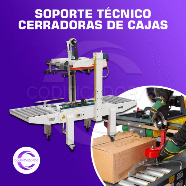 Soporte técnico de Cerradoras de cajas industriales