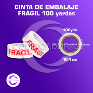 Cintas de embalaje FRÁGIL 100 yardas / Caja x72 unid