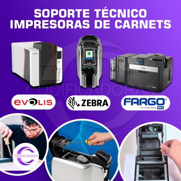 Soporte técnico de impresoras de carnets