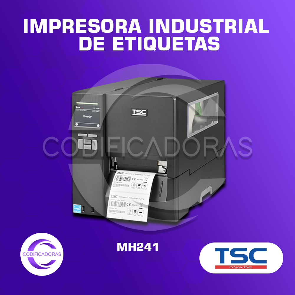 IMPRESORA INDUSTRIAL DE ETIQUETAS MH241 COD Impresora Industrial de Etiquetas – TSC MH241 - Imagen 1