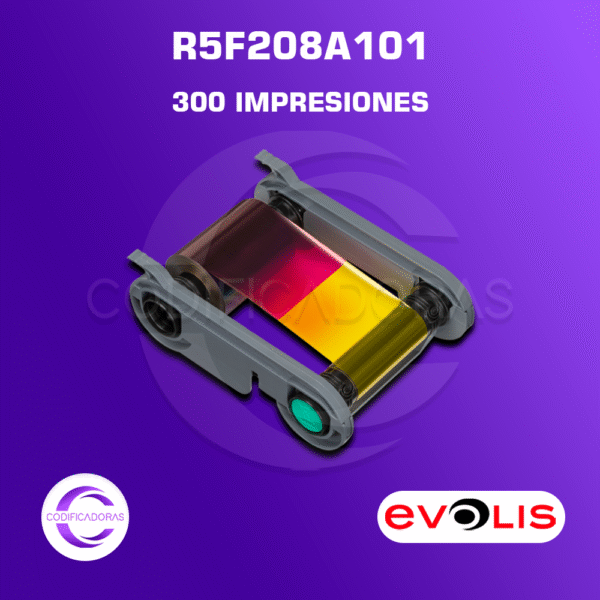 Cintas Ribbon Evolis R5F208A101 Color 300 Impresiones Para Primacy 2