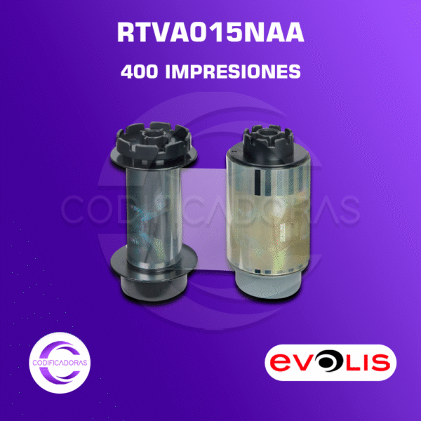 Cintas Ribbon Evolis RTVA015NAA De Retransferencia Film Holográfico 400 Impresiones
