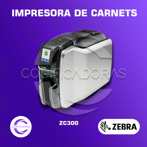 Impresora de Carnets Zebra ZC300 – Impresión a Una Cara, Compacta y Versátil (ZC31)