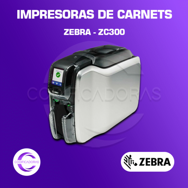 Impresora de Carnets Zebra ZC300 – Impresión a Una Cara, Compacta y Versátil (ZC31)