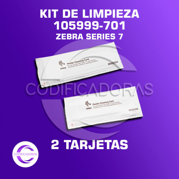 Kit De Limpieza Para Impresora De Carnets Zebra 105999-701 ZXP SERIES 7