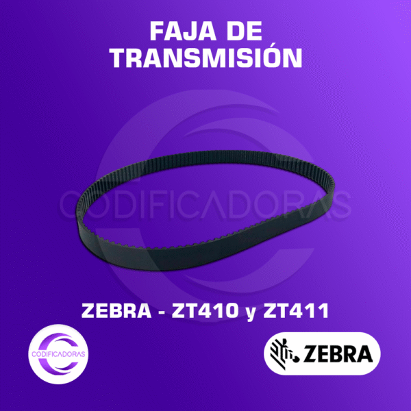 FAJA DE TRANSMISIÓN PARA IMPRESORA INDUSTRIAL DE ETIQUETAS ZEBRA ZT410 Y ZT411
