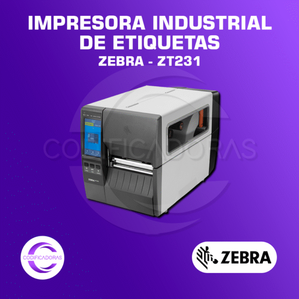 Impresora Industrial de Etiquetas Zebra ZT231 – Compacta, Robusta y Precisa