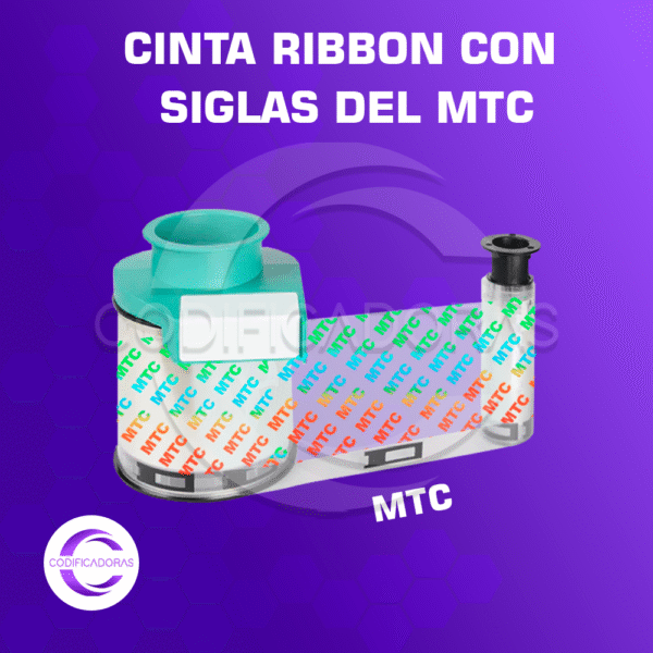 CINTA RIBBON CON SIGLAS DEL MTC - 600 IMPRESIONES