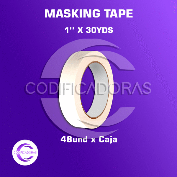 Cinta Masking Tape 1'' x 30yds x caja 48und