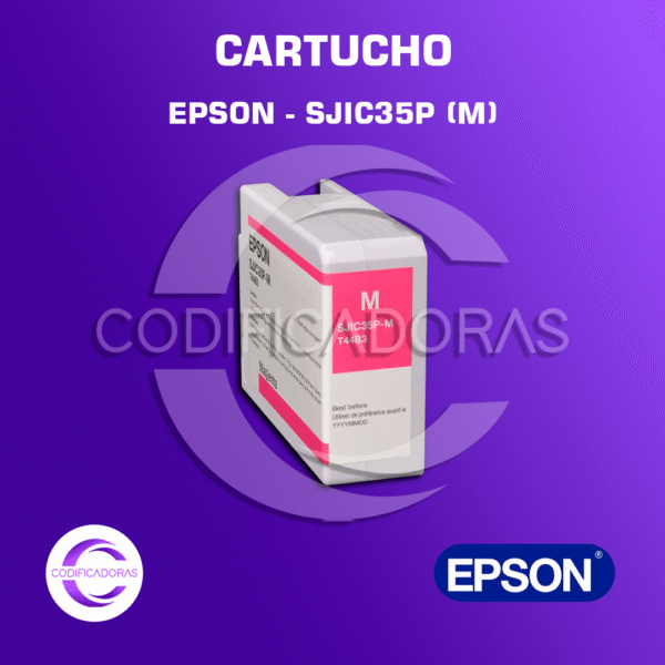 Epson SJIC35P (M) Tinta Magenta Para Impresora de Etiquetas Epson CW-C6000