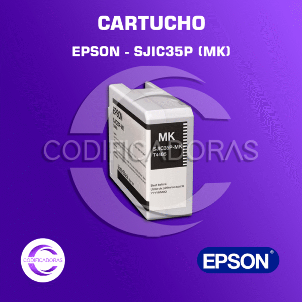 Epson SJIC35P (MK) Tinta Negra Para Impresora de Etiquetas Epson CW-C6000
