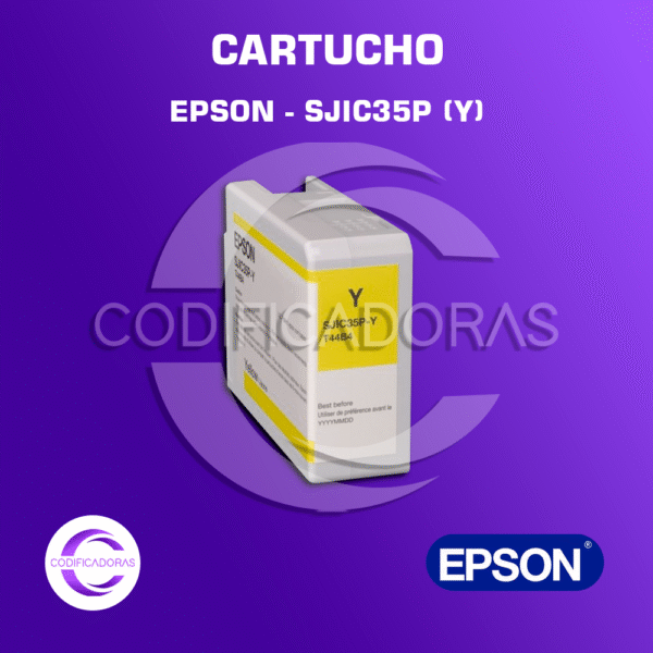 Epson SJIC35P (Y) Tinta Amarilla Para Impresora de Etiquetas Epson CW-C6000