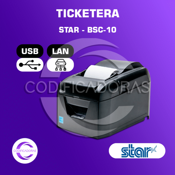 IMPRESORA TÉRMICA - TICKETERA - STAR - BSC-10 - LAN