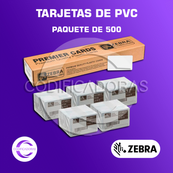 TARJETAS DE PVC - POLICLORURO DE VINILO - PAQUETE DE 500