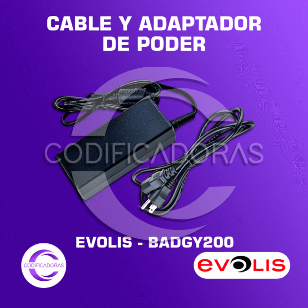 FUENTE DE ALIMENTACIÓN AC/DC PARA IMPRESORA DE CARNETS EVOLIS BADGY200