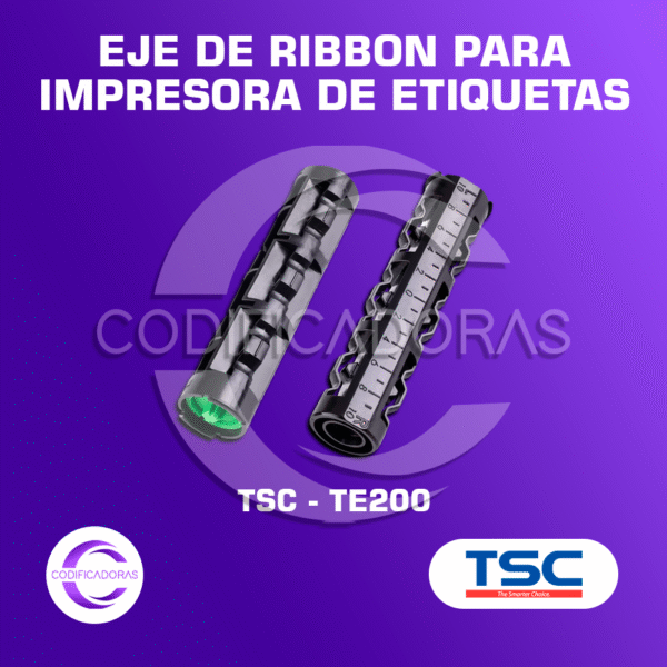 EJE DE SOPORTE DE RIBBON PARA IMPRESORA DE ETIQUETAS TSC - TE200