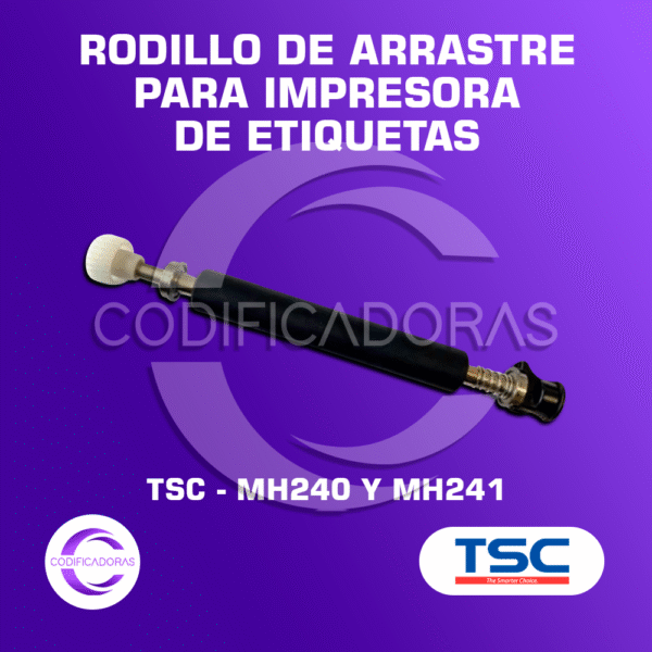 RODILLO DE ARRASTRE PARA IMPRESORA DE ETIQUETAS INDUSTRIAL TSC - MH240 Y MH241