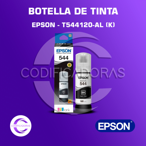 BOTELLA DE TINTA EPSON T544120-AL COLOR NEGRO 65ml.