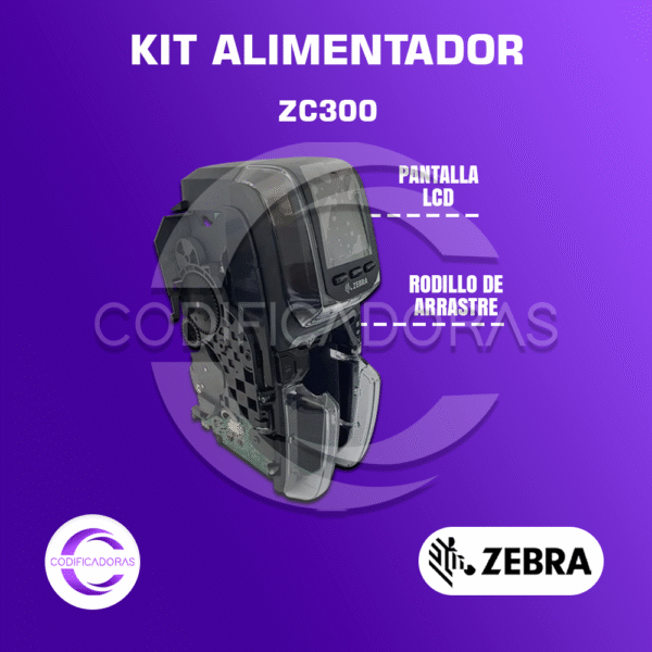 KIT ALIMENTADOR CON PANTALLA LCD - RODILLO DE ARRASTRE - ZEBRA ZC300
