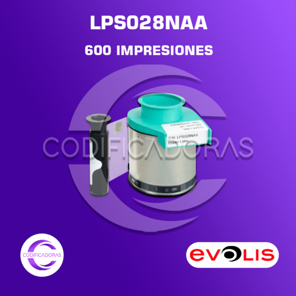 CINTA RIBBON LPS028NAA CLEAR PATCH 1.0 MIL 600 IMG - EVOLIS - (PROTECCIÓN TRANSPARENTE)