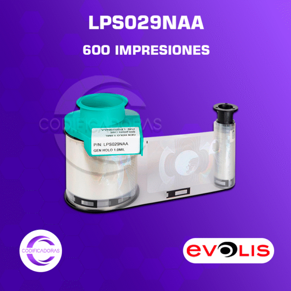 Cinta Ribbon LPS029NAA Holograma Genérico 1.0 mil 600 IMG – Evolis