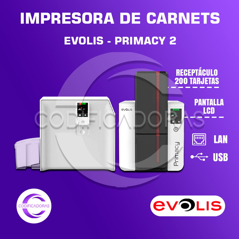 primacy 222 Impresora de Carnets Evolis Primacy 2 + Módulo Laminador - Imagen 1