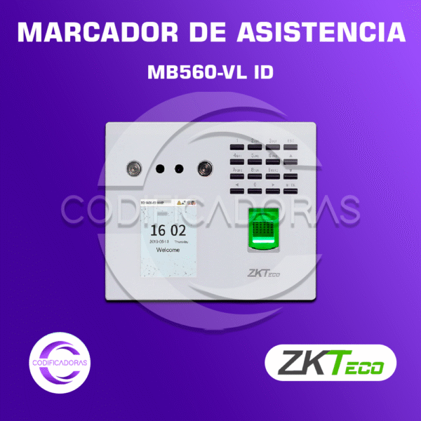 MARCADOR DE ASISTENCIA ZKTeco MB560-VL ID