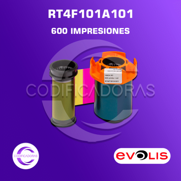 CINTA RIBBON EVOLIS - RT4F101A101 600 IMG - YMCK