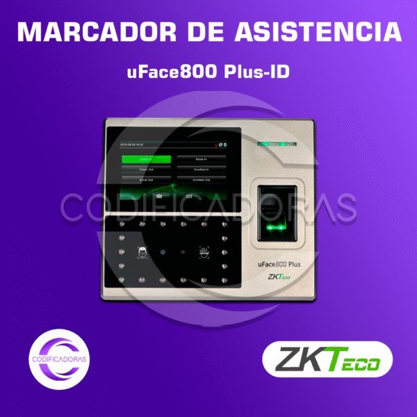 MARCADOR DE ASISTENCIA ZKTeco UFACE800 Plus-ID