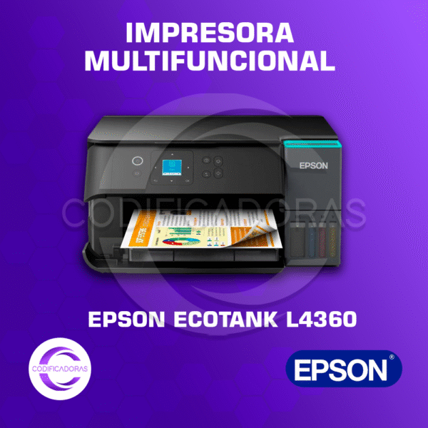Impresora Multifuncional Epson EcoTank L4360 – Wi-Fi, Doble Cara Automática