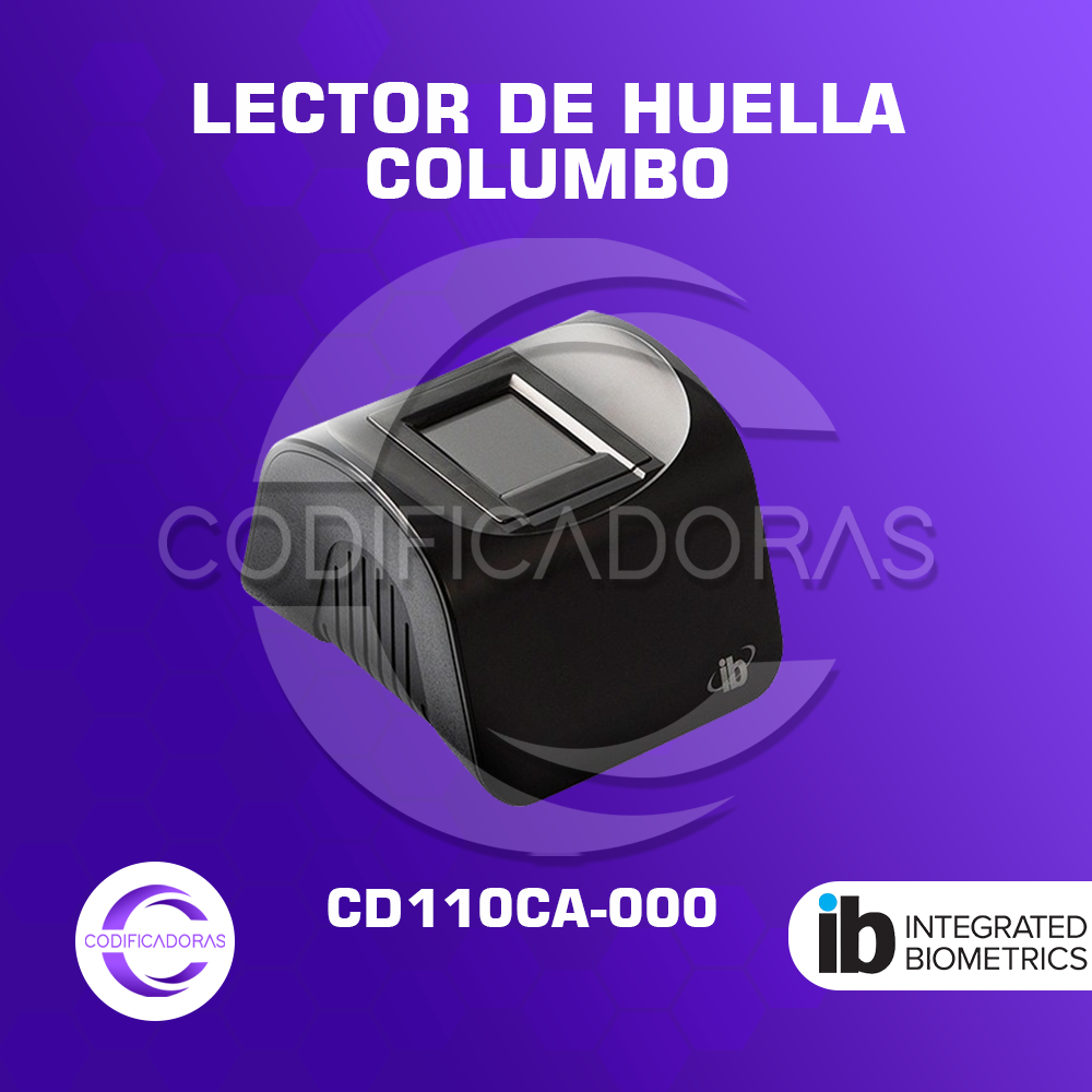 LECTOR DE HUELLA COLUMBO Lector de Huellas Columbo IB110CA-000 – Precisión, Velocidad y Confiabilidad - Imagen 1