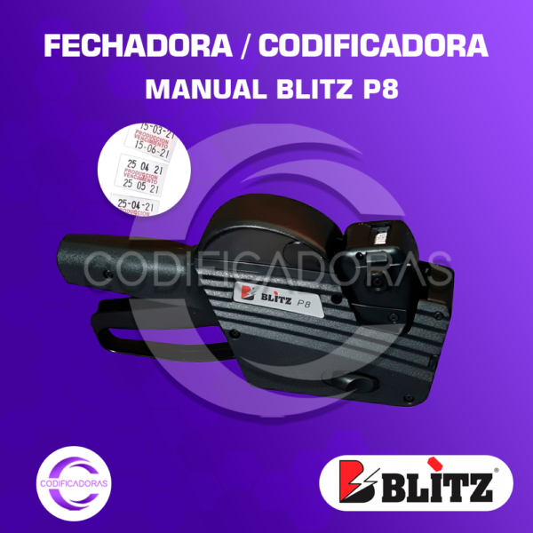 Fechadora / Codificadora Manual Blitz P8 – 8 Dígitos