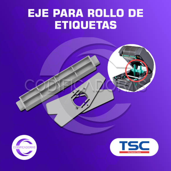 EJE PARA ROLLO DE ETIQUETAS PARA IMPRESORA TÉRMICA