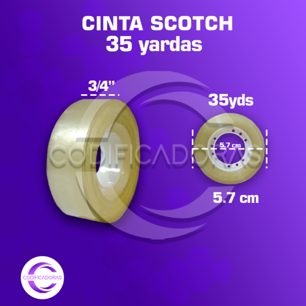 Cinta scotch  3/4” - 35 yardas (caja x 600 unidades)