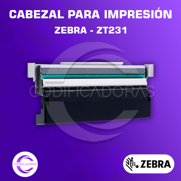 Cabezal de Impresión Zebra ZT231 – Repuesto Original para Impresora de Etiquetas (203 DPI)