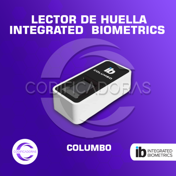 Lector de huella Integrated Biometrics - COLUMBO (Nueva Versión)