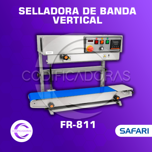 SELLADORA DE BANDA VERTICAL ACERO INOXIDABLE FR-811