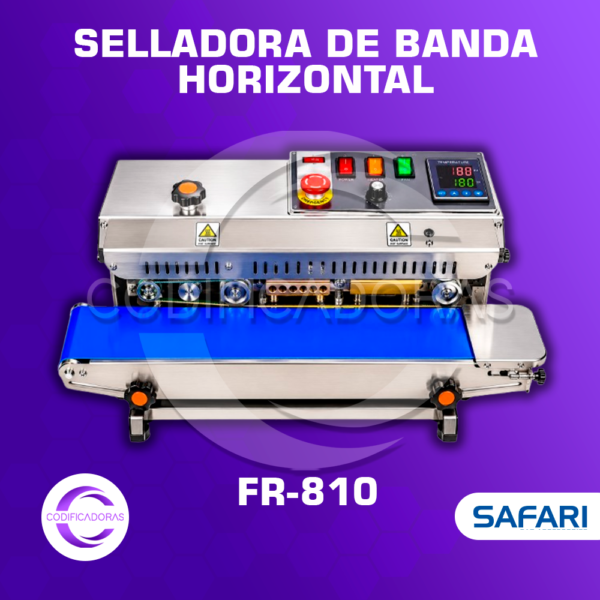 SELLADORA DE BANDA HORIZONTAL CONTINUA FR-810 ACERO INOXIDABLE